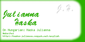 julianna haska business card